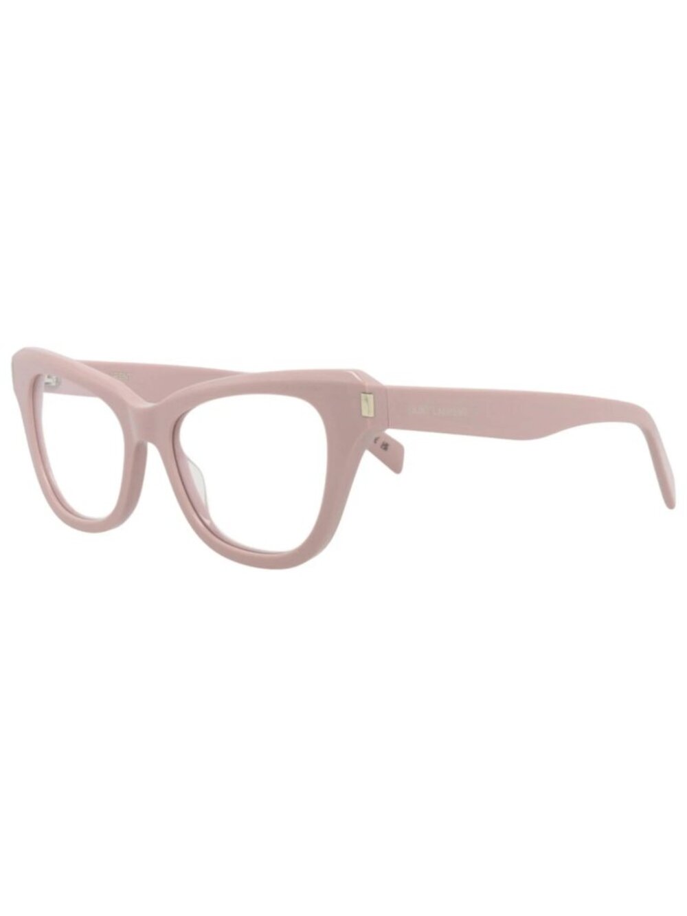 New Saint Laurent Women's Eyeglasses Cat Eye Recycled Acetate Frame Pink Pink